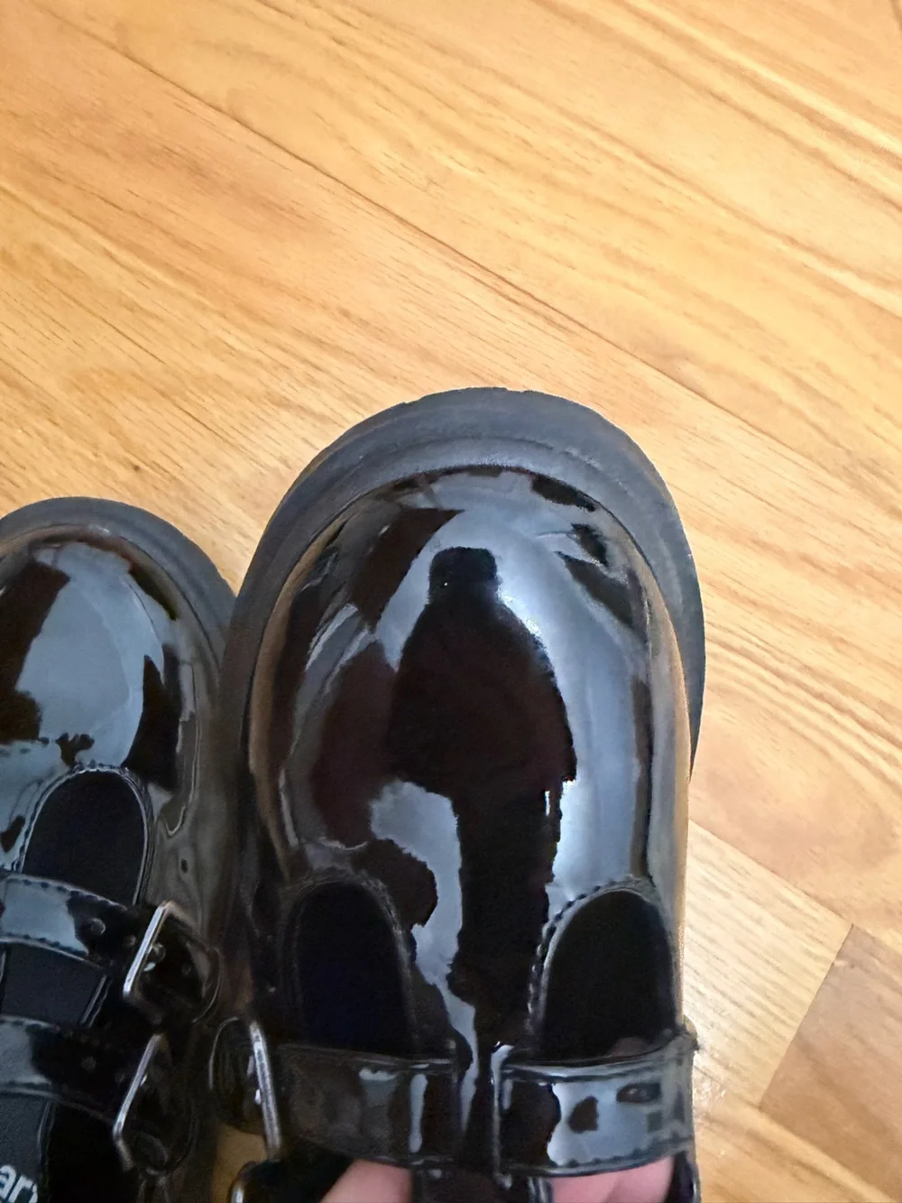 art class Black Patent Double-Strap Mary Jane Loafers